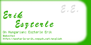 erik eszterle business card